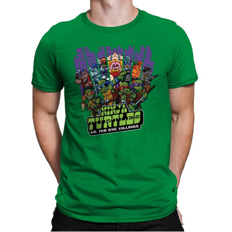 Ninja Turtles Vs. The NYC Villains - Best Seller - Mens Premium T-Shirts RIPT Apparel Small / Kelly