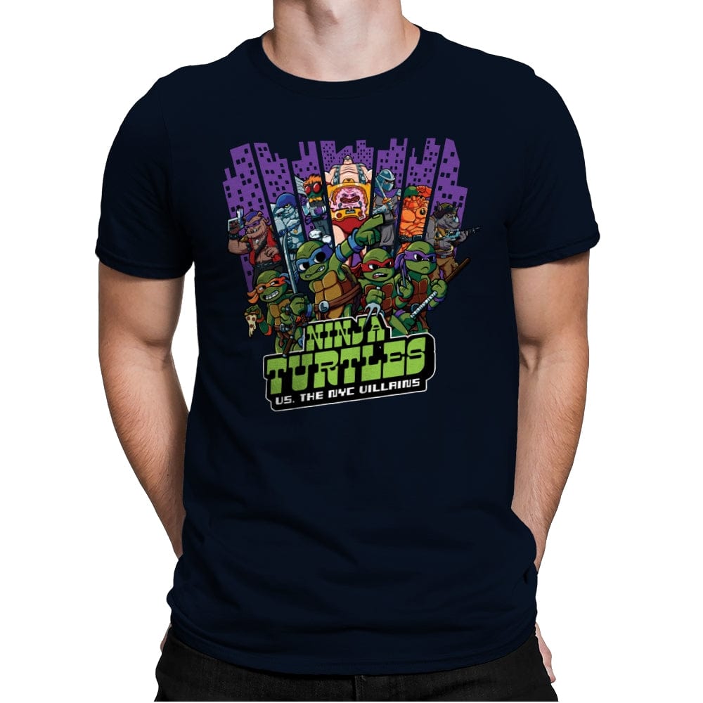 Ninja Turtles Vs. The NYC Villains - Best Seller - Mens Premium T-Shirts RIPT Apparel Small / Midnight Navy