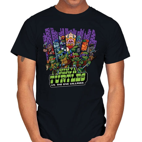 Ninja Turtles Vs. The NYC Villains - Best Seller - Mens T-Shirts RIPT Apparel Small / Black