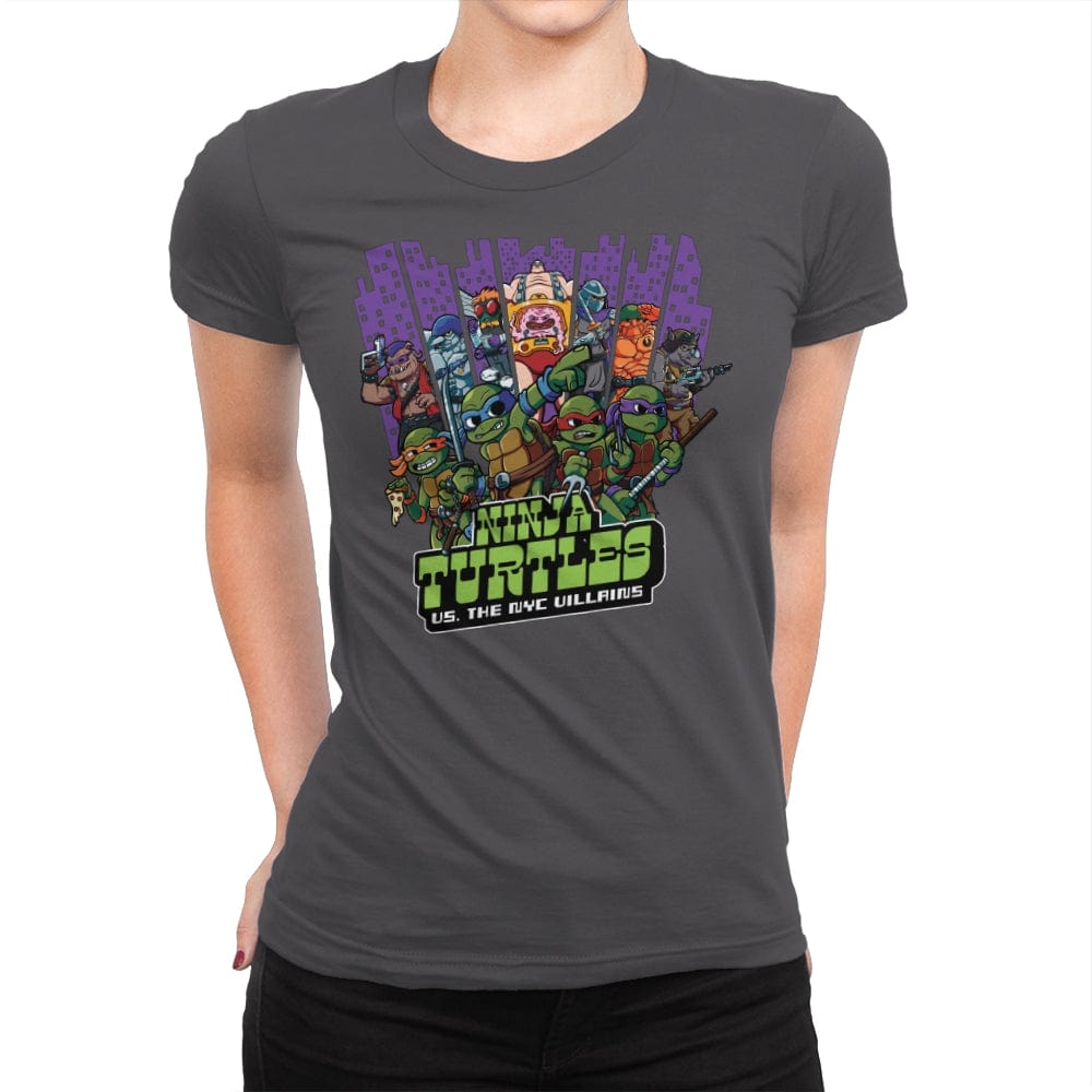 Ninja Turtles Vs. The NYC Villains - Best Seller - Womens Premium T-Shirts RIPT Apparel Small / Heavy Metal