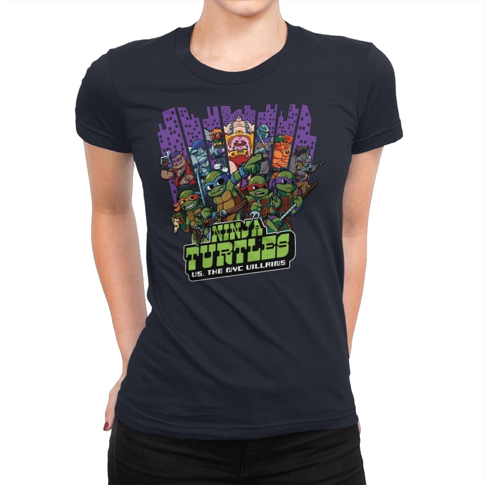 Ninja Turtles Vs. The NYC Villains - Best Seller - Womens Premium T-Shirts RIPT Apparel Small / Midnight Navy
