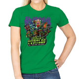 Ninja Turtles Vs. The NYC Villains - Best Seller - Womens T-Shirts RIPT Apparel Small / Irish Green