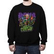 Ninja Turtles Vs. The NYC Villains - Crew Neck Sweatshirt Crew Neck Sweatshirt RIPT Apparel Small / Black