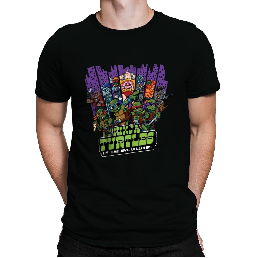 Ninja Turtles Vs. The NYC Villains - Mens Premium T-Shirts RIPT Apparel Small / Black