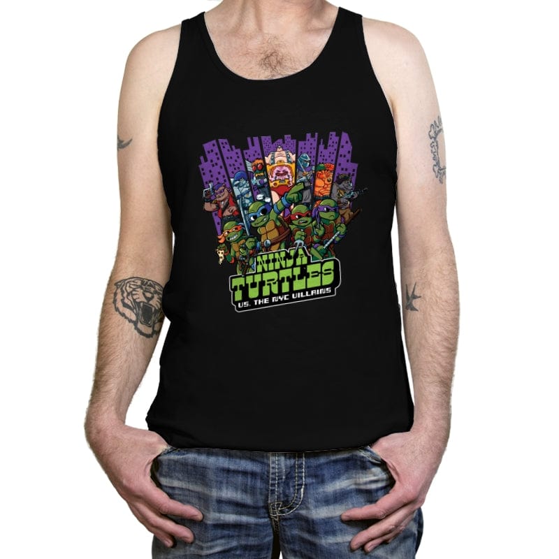 Ninja Turtles Vs. The NYC Villains - Tanktop Tanktop RIPT Apparel X-Small / Black