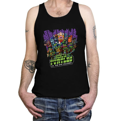 Ninja Turtles Vs. The NYC Villains - Tanktop Tanktop RIPT Apparel X-Small / Black