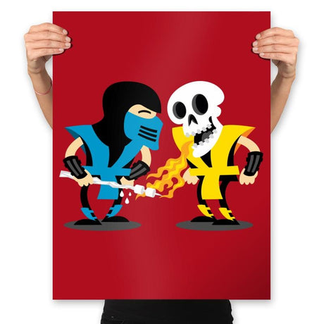 Ninjas - Prints Posters RIPT Apparel 18x24 / Red