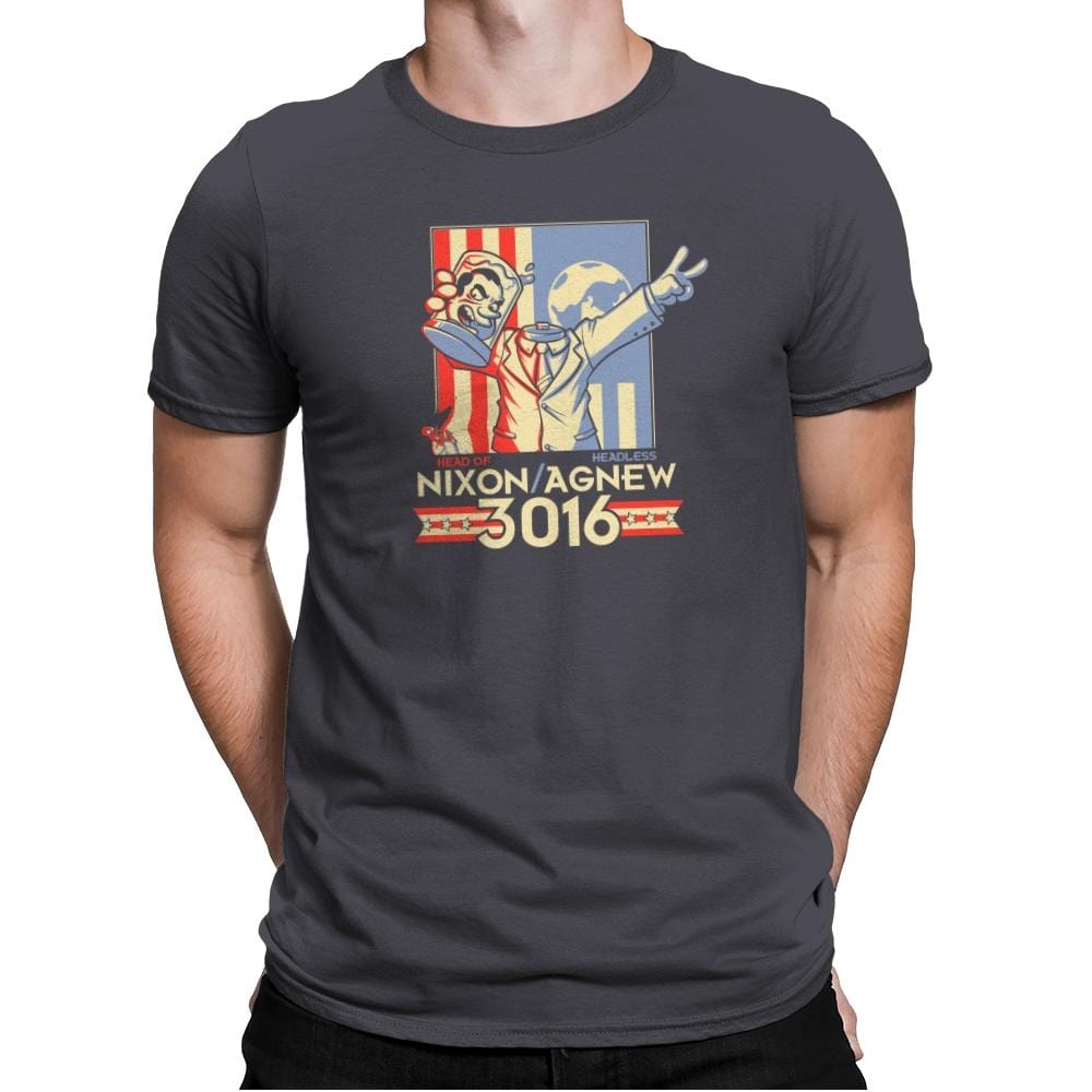 Nixon : Agnew 3016 Exclusive - Mens Premium T-Shirts RIPT Apparel Small / Heavy Metal