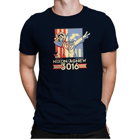 Nixon : Agnew 3016 Exclusive - Mens Premium T-Shirts RIPT Apparel Small / Midnight Navy