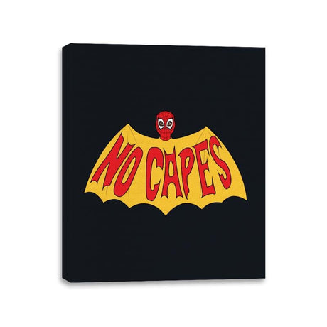 No Capes - Canvas Wraps Canvas Wraps RIPT Apparel 11x14 / Black