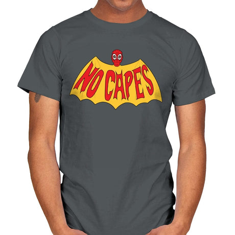 No Capes - Mens T-Shirts RIPT Apparel Small / Charcoal