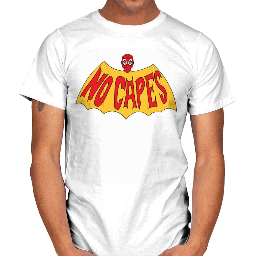 No Capes - Mens T-Shirts RIPT Apparel Small / White