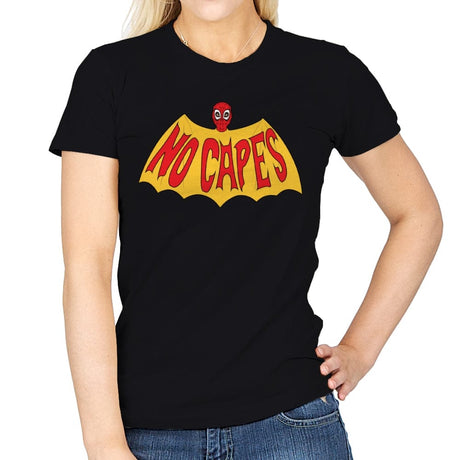 No Capes - Womens T-Shirts RIPT Apparel Small / Black