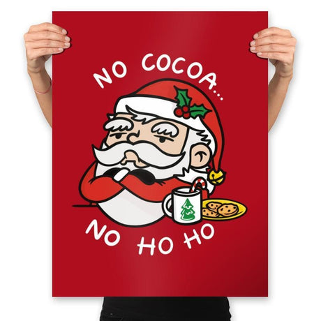 No Cocoa, No Ho Ho - Prints Posters RIPT Apparel 18x24 / Red