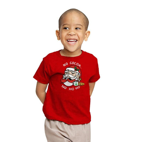 No Cocoa, No Ho Ho - Youth T-Shirts RIPT Apparel X-small / Red