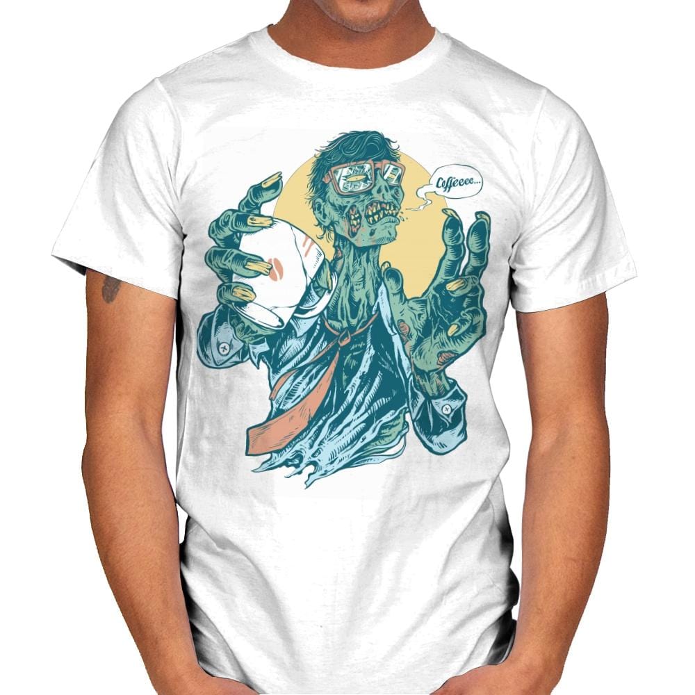No Coffee, Me Zombie - Mens T-Shirts RIPT Apparel Small / White
