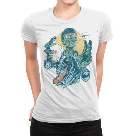 No Coffee, Me Zombie - Womens Premium T-Shirts RIPT Apparel Small / White