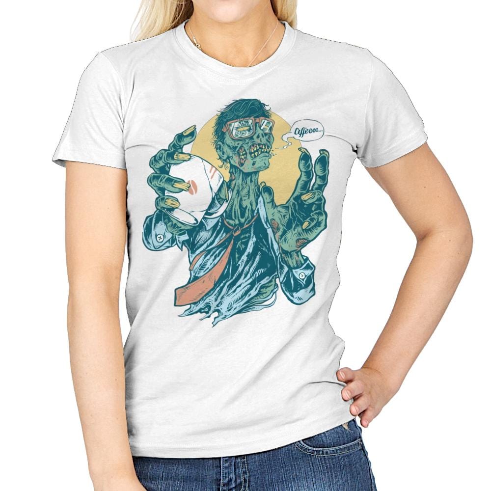 No Coffee, Me Zombie - Womens T-Shirts RIPT Apparel Small / White