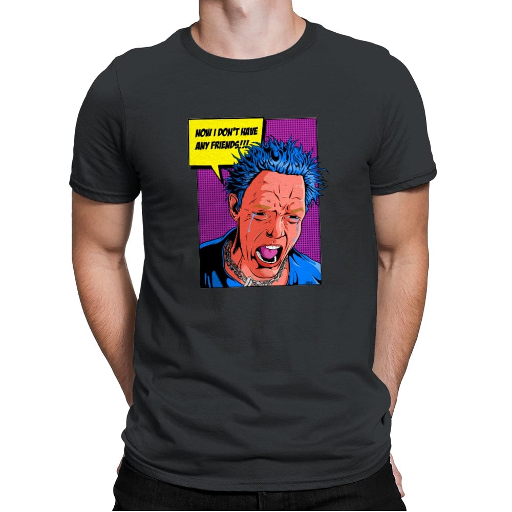 No Friends! - Mens Premium T-Shirts RIPT Apparel Small / Heavy Metal