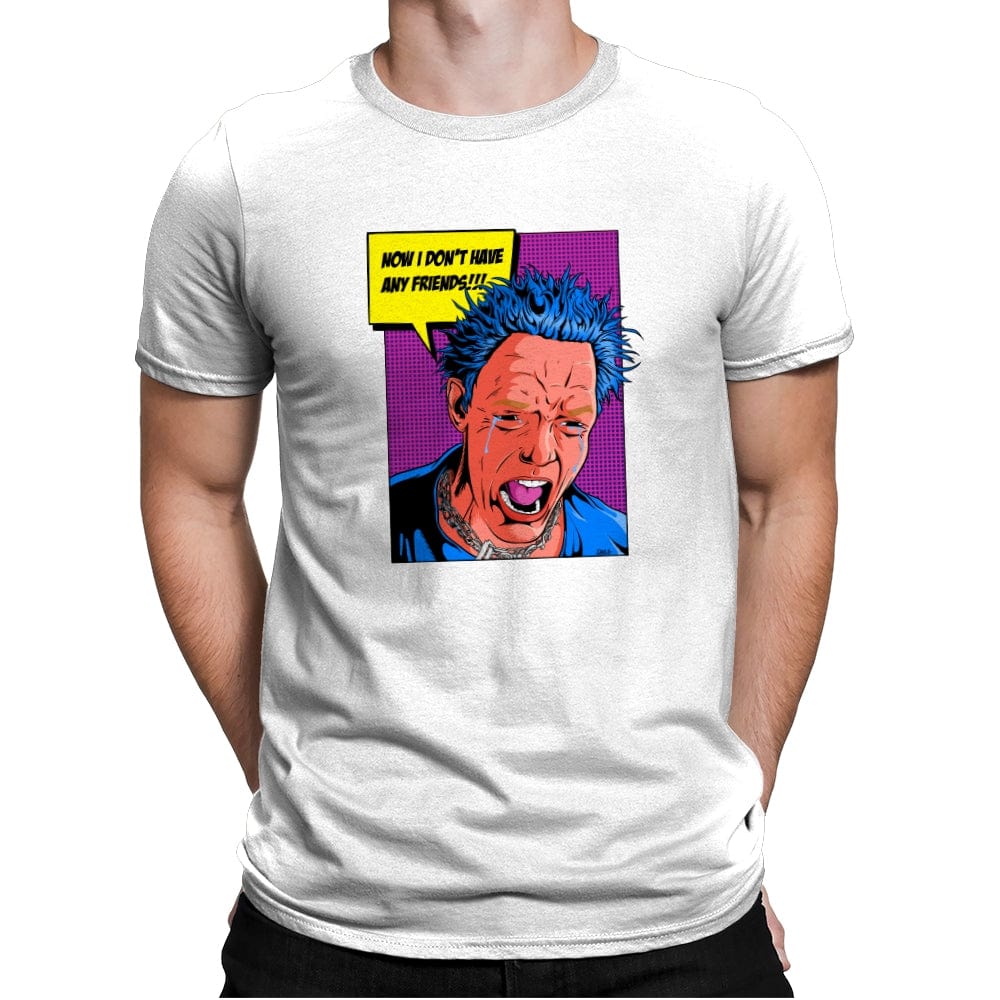 No Friends! - Mens Premium T-Shirts RIPT Apparel Small / White