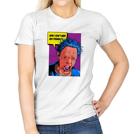 No Friends! - Womens T-Shirts RIPT Apparel Small / White