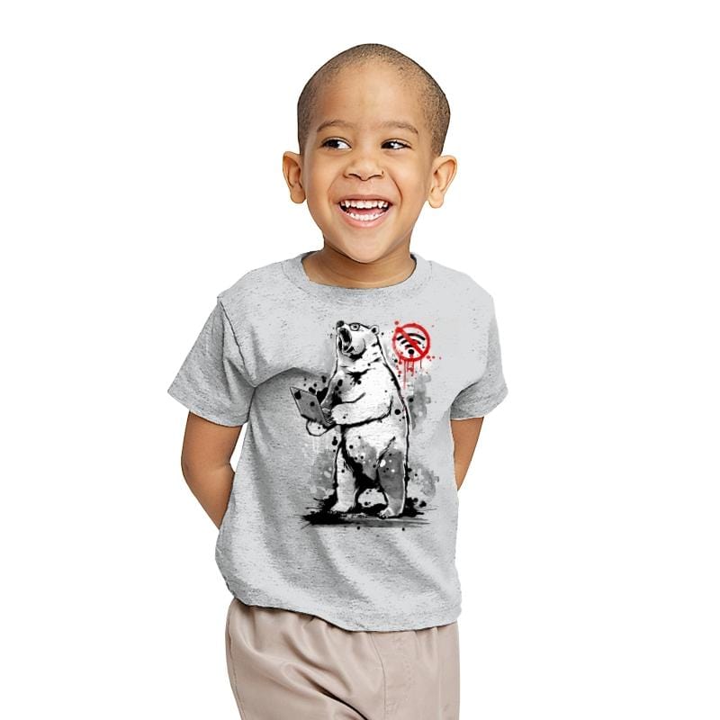 No Internet Connection - Youth T-Shirts RIPT Apparel X-small / Sport grey