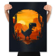 No Internet Dino - Prints Posters RIPT Apparel 18x24 / Black