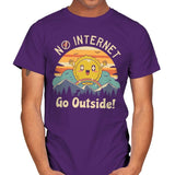 No Internet Vibes - Mens T-Shirts RIPT Apparel Small / Purple