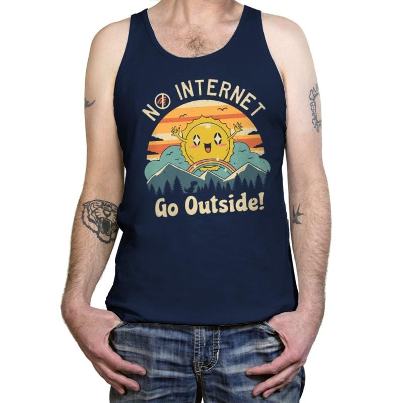 No Internet Vibes - Tanktop Tanktop RIPT Apparel