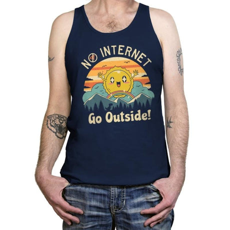 No Internet Vibes - Tanktop Tanktop RIPT Apparel