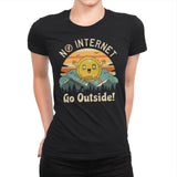 No Internet Vibes - Womens Premium T-Shirts RIPT Apparel Small / Black