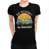 No Internet Vibes - Womens Premium T-Shirts RIPT Apparel Small / Indigo