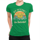 No Internet Vibes - Womens Premium T-Shirts RIPT Apparel Small / Kelly Green