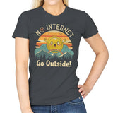 No Internet Vibes - Womens T-Shirts RIPT Apparel Small / Charcoal