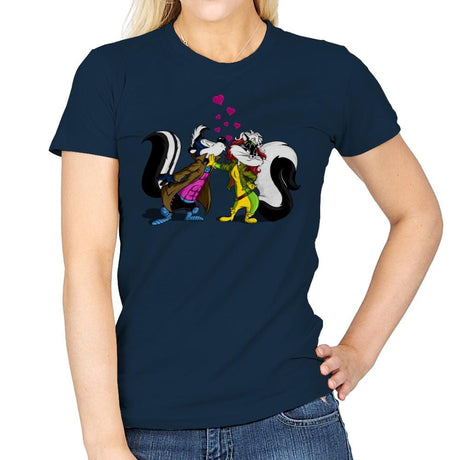 No Kissing - Womens T-Shirts RIPT Apparel Small / Navy
