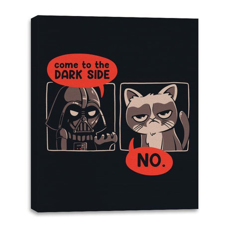 No Thanks - Canvas Wraps Canvas Wraps RIPT Apparel 16x20 / Black