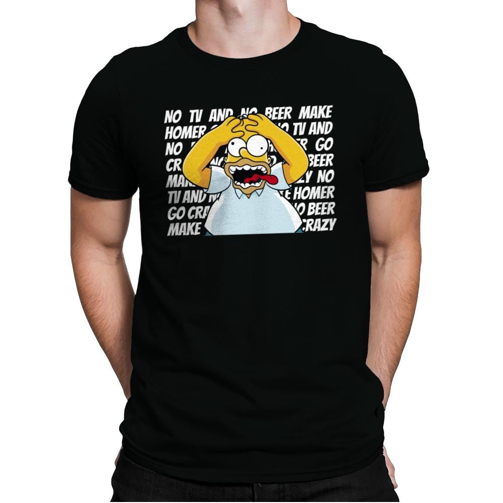 No TV and No Beer... - Mens Premium T-Shirts RIPT Apparel Small / Black