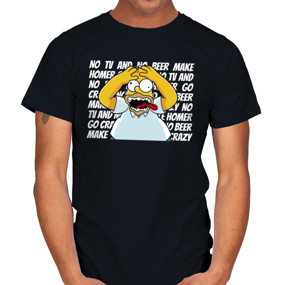 No TV and No Beer... - Mens T-Shirts RIPT Apparel Small / Black
