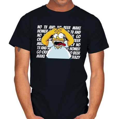 No TV and No Beer... - Mens T-Shirts RIPT Apparel Small / Black