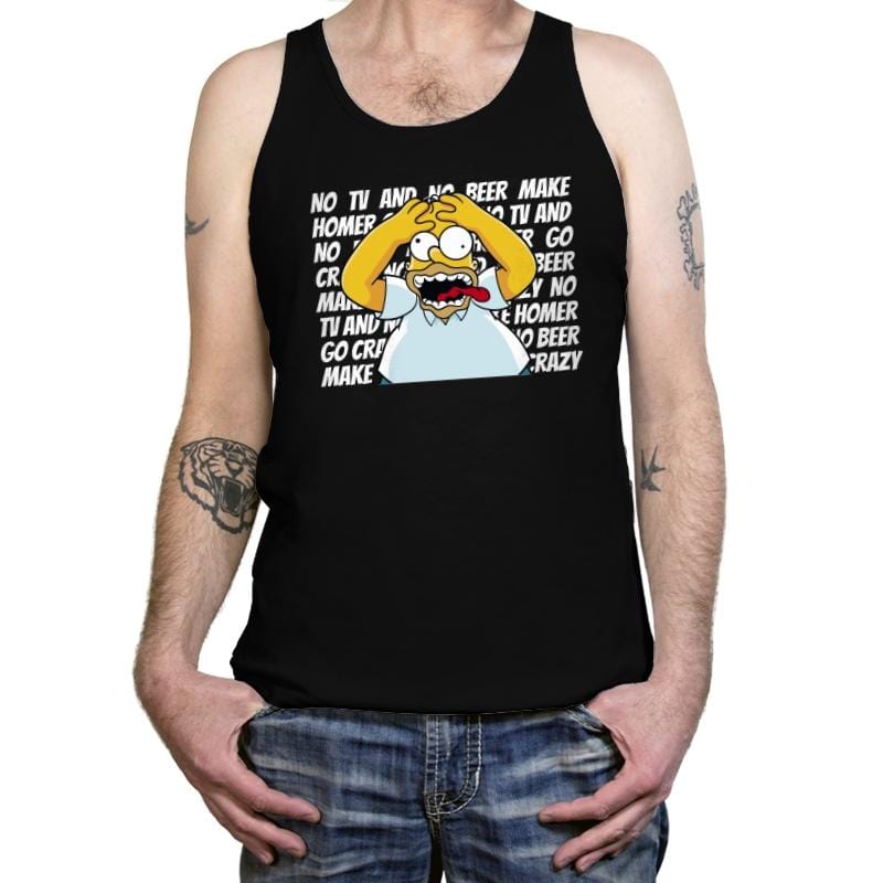 No TV and No Beer... - Tanktop Tanktop RIPT Apparel X-Small / Black