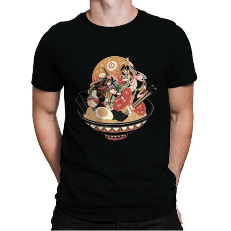 Noodle Fight - Mens Premium T-Shirts RIPT Apparel Small / Black