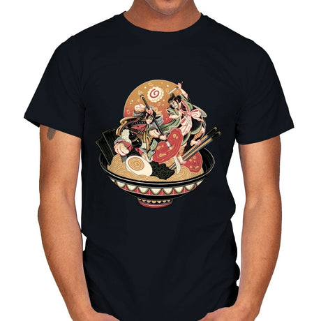 Noodle Fight - Mens T-Shirts RIPT Apparel Small / Black