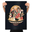Noodle Fight - Prints Posters RIPT Apparel 18x24 / Black