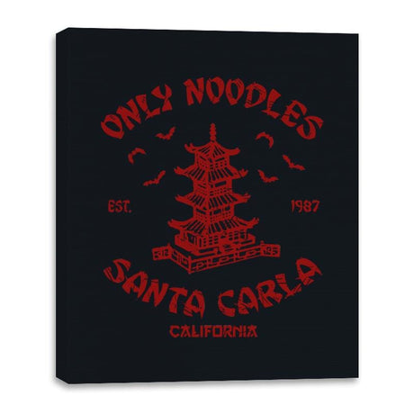 Noodles Santa Carla - Canvas Wraps Canvas Wraps RIPT Apparel 16x20 / Black