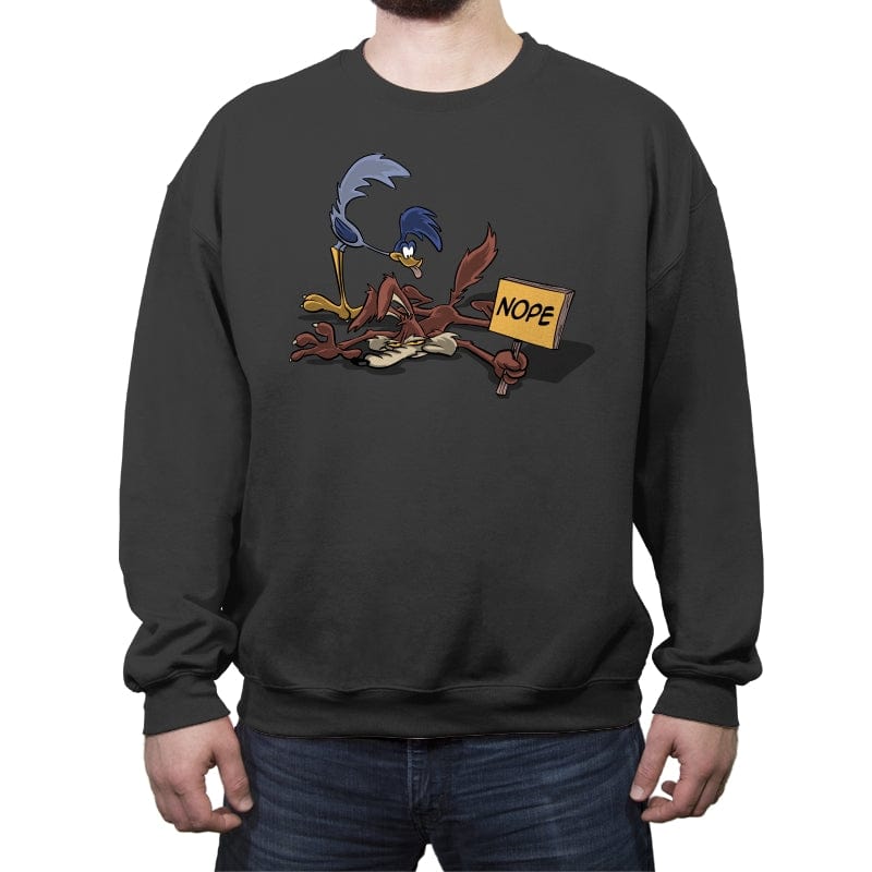 Nope Today - Crew Neck Sweatshirt Crew Neck Sweatshirt RIPT Apparel Small / Charcoal