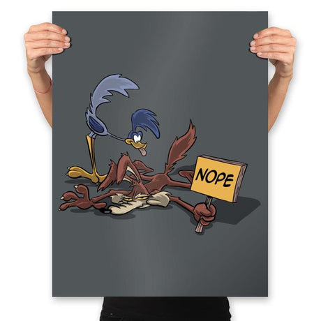 Nope Today - Prints Posters RIPT Apparel 18x24 / Charcoal