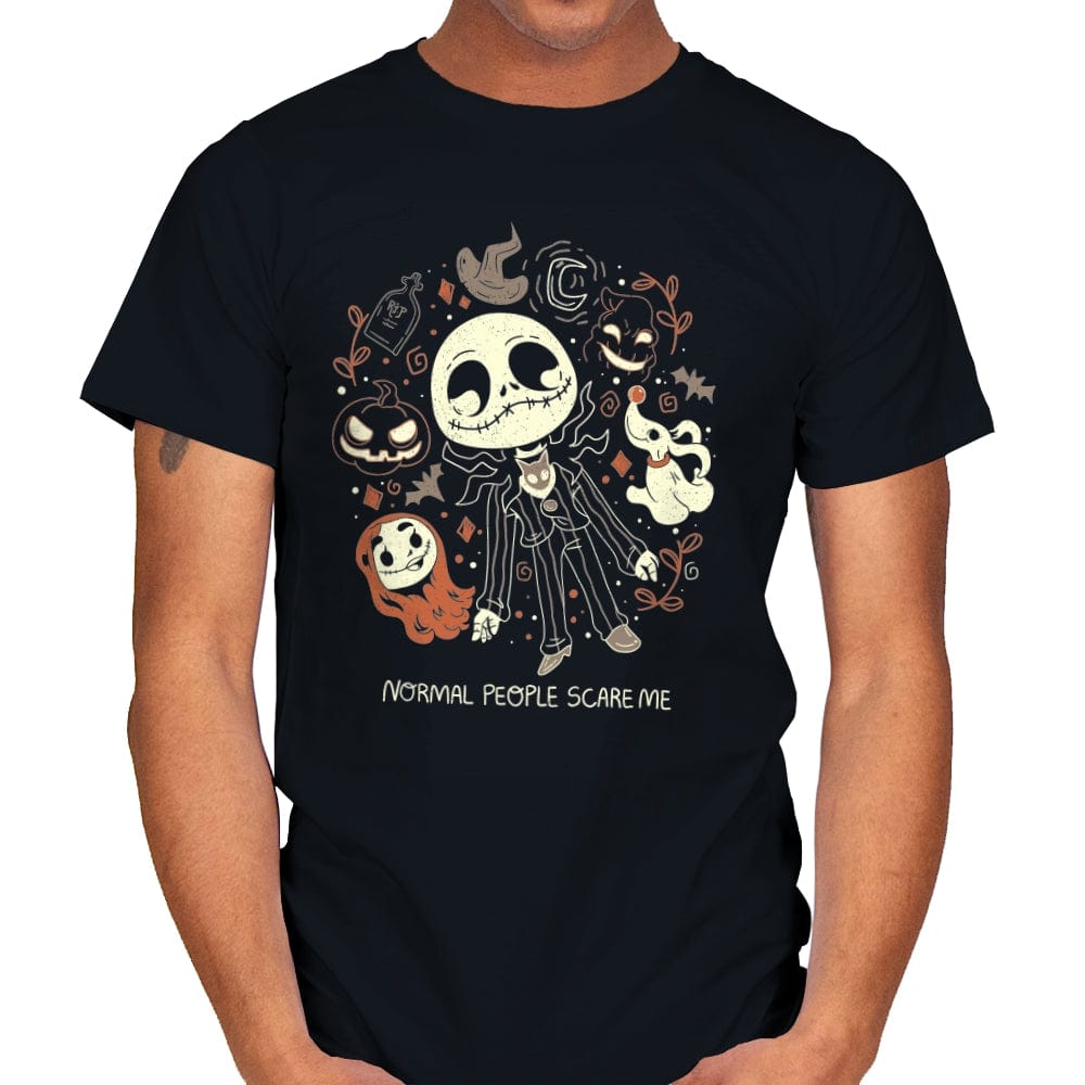 Normal Scared Me People - Mens T-Shirts RIPT Apparel Small / Black