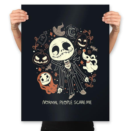 Normal Scared Me People - Prints Posters RIPT Apparel 18x24 / Black