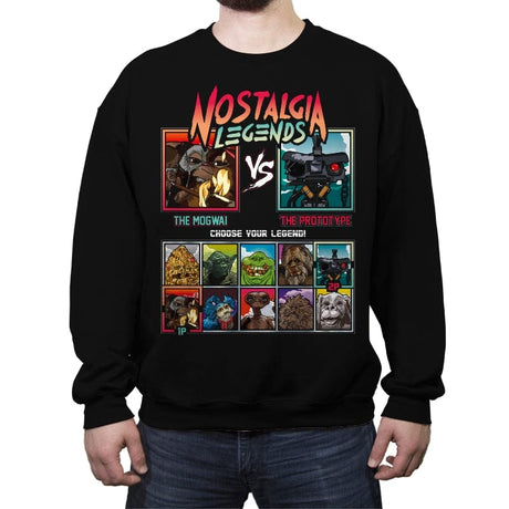 Nostalgia Legends - Crew Neck Sweatshirt Crew Neck Sweatshirt RIPT Apparel Small / Black