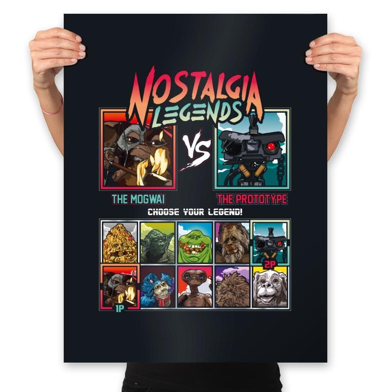 Nostalgia Legends - Prints Posters RIPT Apparel 18x24 / Black